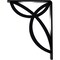 Ekena Millwork Versailles Wrought Iron Bracket, (Single center brace), Powder Coated Black 1 1/2"W x 5 1/2"D x 8"H BKTM01X05X08SVE - alternate 4